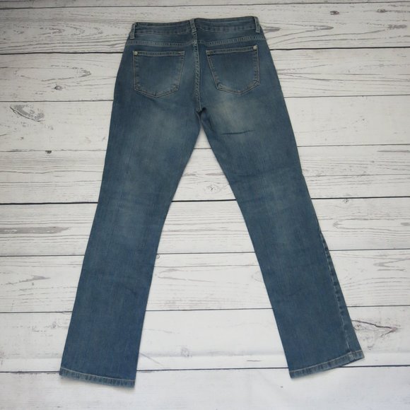 Moto Topshop Martha Straight Leg Denim Jeans Sz 6 - Picture 2 of 7